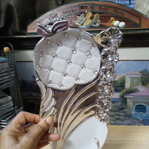 📿Heavy Metal & Rhinestones Trinket Tray. Elegant & Durable,Vintage Like🆕New!⌚ - Picture 6 of 12